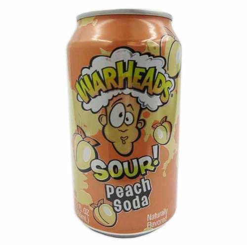 Warheads Peach Sour Soda In Can