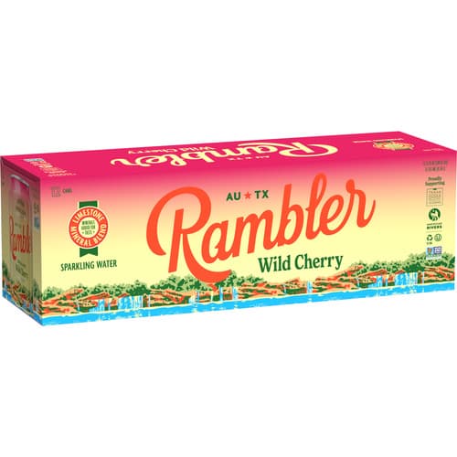 Rambler Sparkling Water • Wild Cherry 12oz 12pk