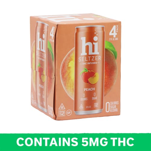 Hi Peach 5mg Delta 9 Seltzer • 4pk Can
