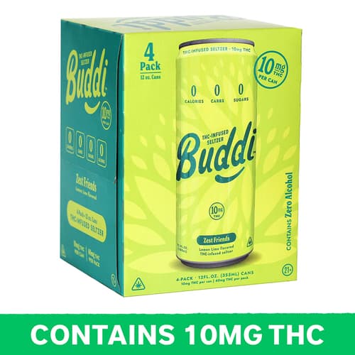 Buddi Zest Friends Infused Seltzer 10mg Delta 9