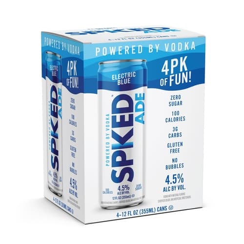 Spiked Ade Cocktails • Electric Blue 4pk-12oz