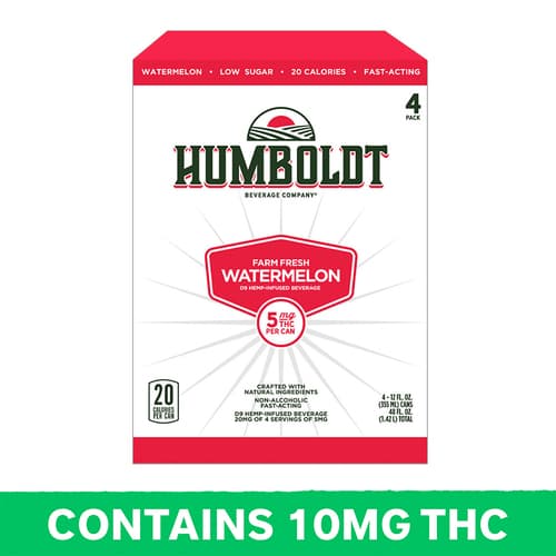 Humboldt Watermelon Seltzer 5mg Delta 9 4pk Can