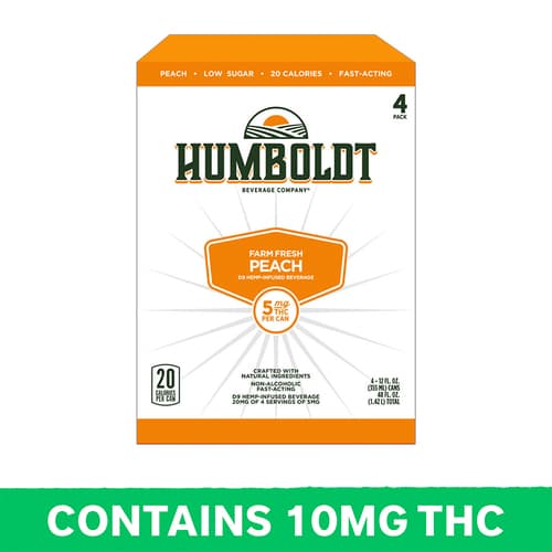 Humboldt Peach Seltzer 5mg Delta 9 4pk Can