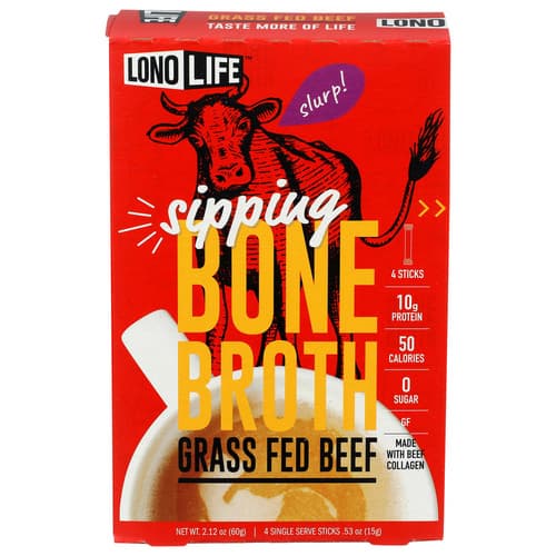 Lonolife Grass Fed Beef Sipping Bone Broth