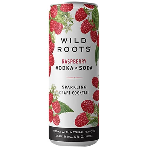 Wild Roots Vodka + Soda • Raspberry 4pk-12oz