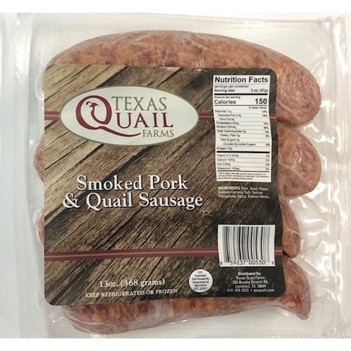 Texas Quail • Smoked Pork and Quail Sausage