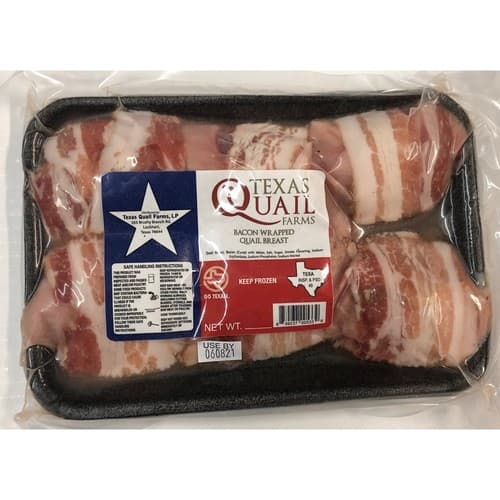 Texas Quail Bacon Wrapped Quail Breast