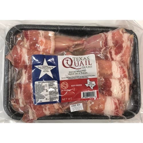 Meat Quail • Texas Quail Farms Bacon Wrapped Legs and Thighs