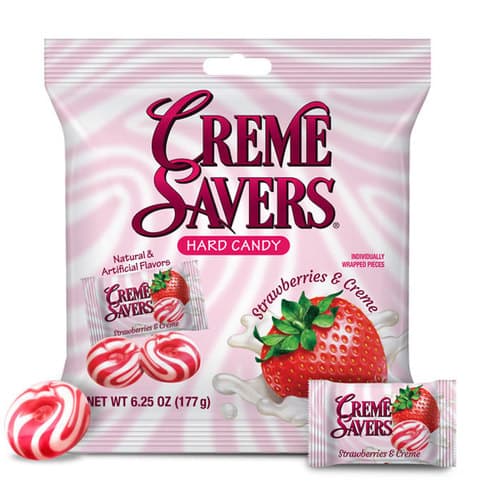 Creme Saver Strawberry Hard Candy
