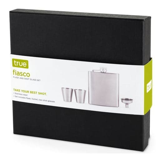 True Flask • Giftset with 2 Shot Glasses & Funnel
