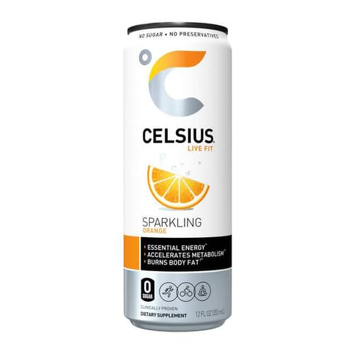 Celsius Sparkling No-carb Energy Drink • Orange