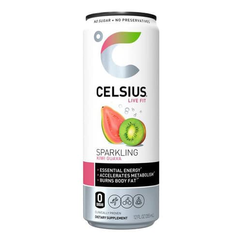 Celsius Sparkling No-carb Energy Drink • Kiwi Guava