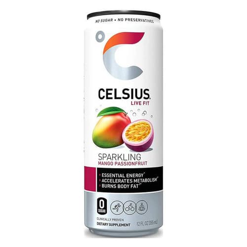 Celsius Sparkling No-carb Energy Drink • Mango Passionfruit