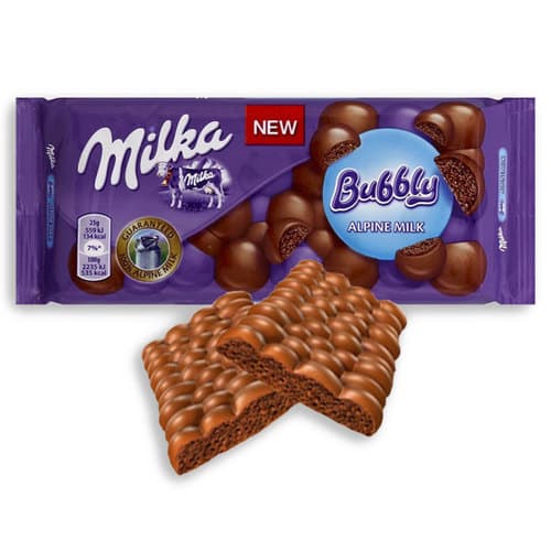 Milka Chocolate Bar • Bubbly Alpine Milk