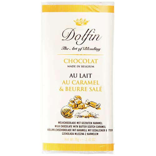 Dolfin Chocolate Bar • Milk with  Caramel & Salted Butter