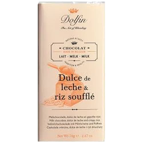 Dolfin Chocolate Bar • Milk with  Dulce De Leche & Rice