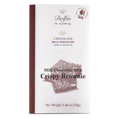 Dolfin Chocolate Bar • Milk with  Crispy Brownie
