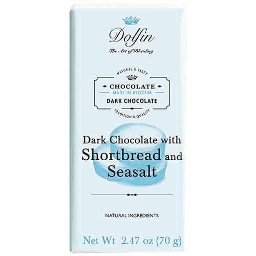 Dolfin Chocolate Bar • Dark with  Shortbread & Sea Salt