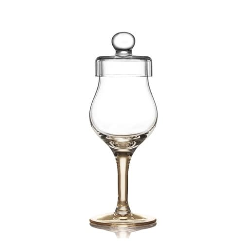 Amber Glass • Whiskey & Bourbon Tulip Stem with Lid
