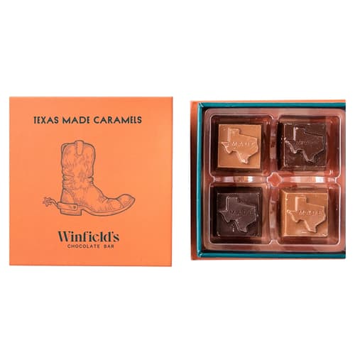 Winfield's Texas-made Caramels 4pc Assorted Box