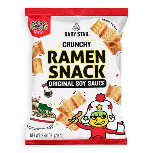 Baby Star Crunchy Raman Snack • Original Soy Sauce