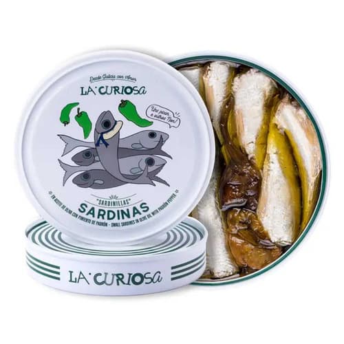 La Curiosa • Sardines In Olive Oil With Padron Pepper