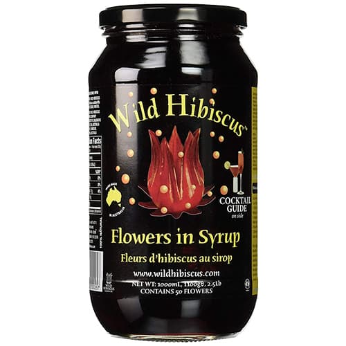 Wild Hibiscus Flowers In Syrup 2.5 Lb Jar 50ct.