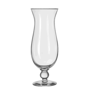 A tuplip shaped glass with a short stem