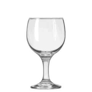 A wide bowl glass with a tall stem