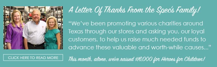 Featured image for A Letter of Thanks from The Spec’s Family