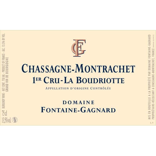 Fontaine Gagnard Boudriotte Chassagne Montrachet 1er Cru