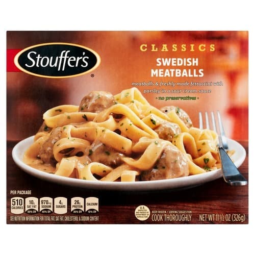 Stouffers Frozen Sweedish Meatballs Entree