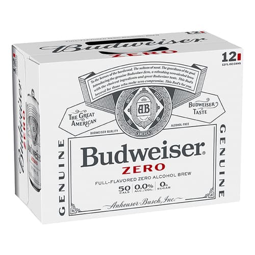 Budweiser Zero Na Beer • 12pk Can