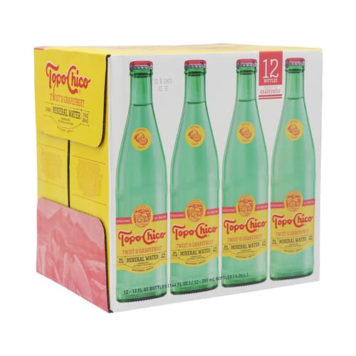 Topo Chico • Twist Of Grapefruit Glass 12 oz 12 Pack