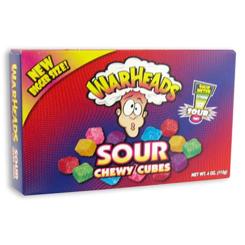 Concession Candy Warheads Sour Chewy Cubes