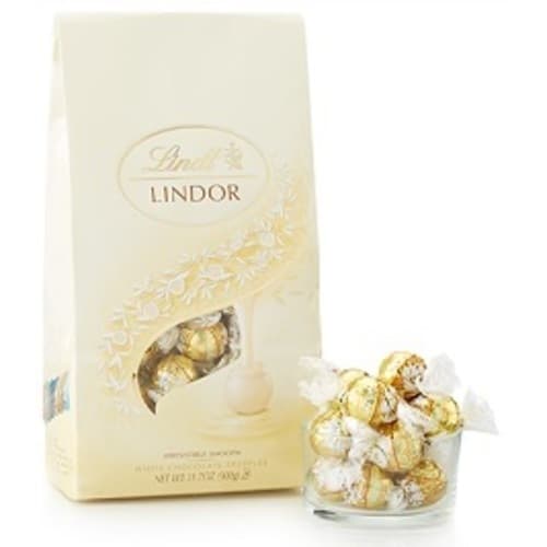 Lindt Lindor White Chocolate Truffles In Bag