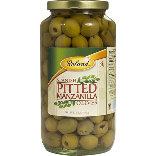 Roland Manzanilla Green Pitted Olives