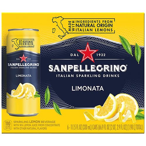 San Pellegrino Limonata • 330 Ml Cans 6 Pack