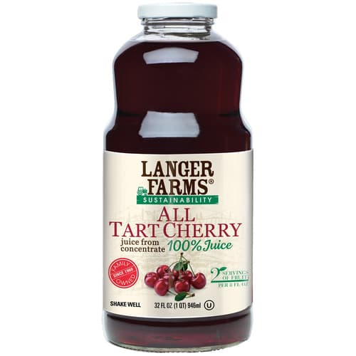 Langers Farms All Black Cherry 100% Juice Glass