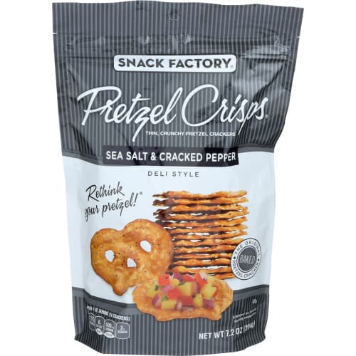 The Snack Factory Pretzel Crisps • Sea Salt / Pepper