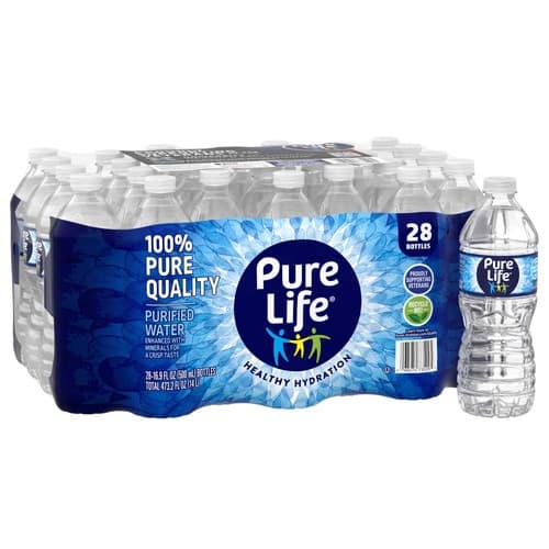 Pure Life Water • Purified 16.9 oz Pet Bottle