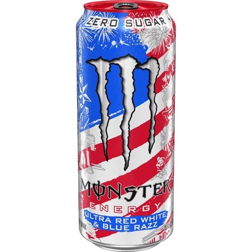 Monster Energy Drink • Ultra Red White & Blue Razz