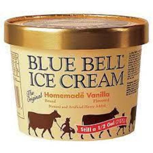 Blue Bell Ice Cream • Gold Rim