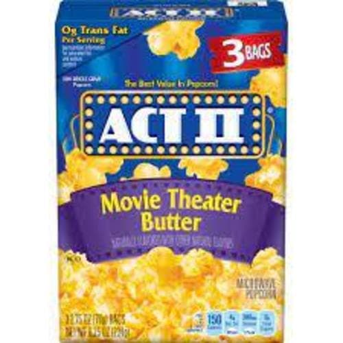 Act Ii Microwave Movie Theater Butter Popcorn