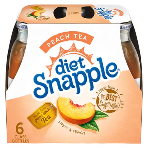 Snapple Tea • Diet Peach Pet 6 Pack