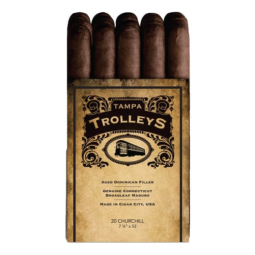Cigar J.c. Tampa Trolleys Churchill Box Of Twenty