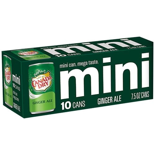 Canada Dry • Ginger Ale Mini Cans 7.5 oz 10 Pack