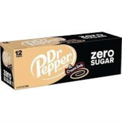 Dr. Pepper • Zero Sugar Cream Soda 12 oz 12 Pack