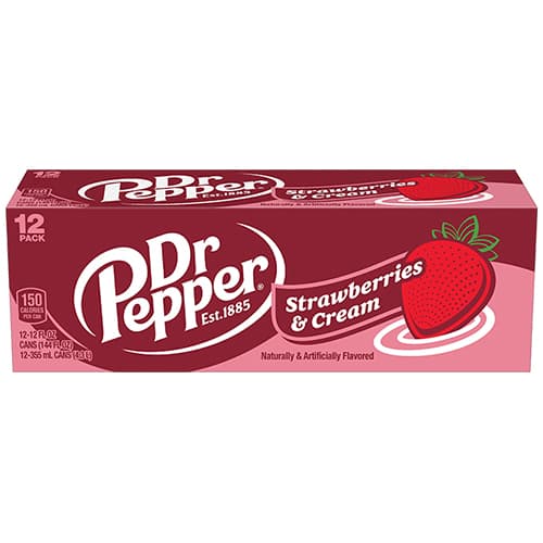 Dr. Pepper • Strawberries & Cream 12oz 12pk