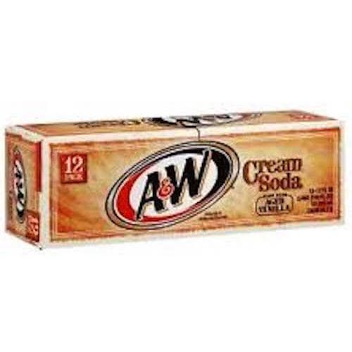 A & W Cream Soda • 12 oz 12 Pack